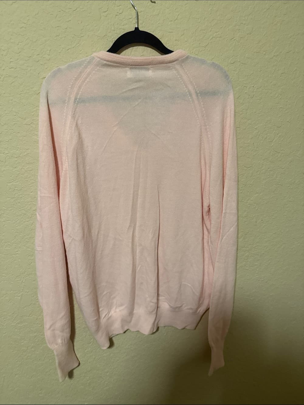Dior Pastel Pink V-Neck Sweater size large - Thumbnail 3