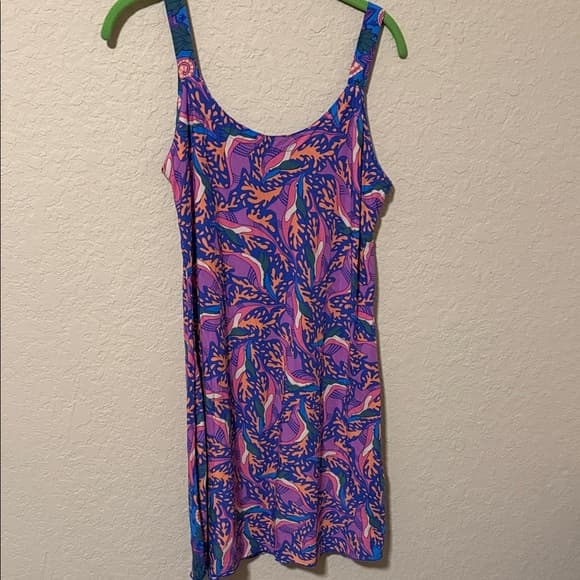 Rainbow Jo Multicolor Tropical Print Tank Top in Pink, Purple, Orange, Teal m - Thumbnail 5