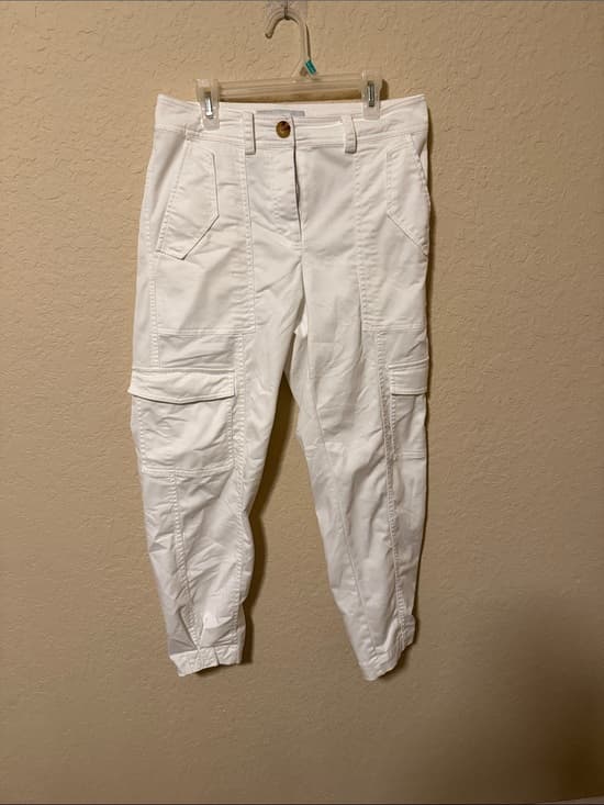 Derek Lam Barrel White Cargo Jogger Pants size 2 - Thumbnail 4