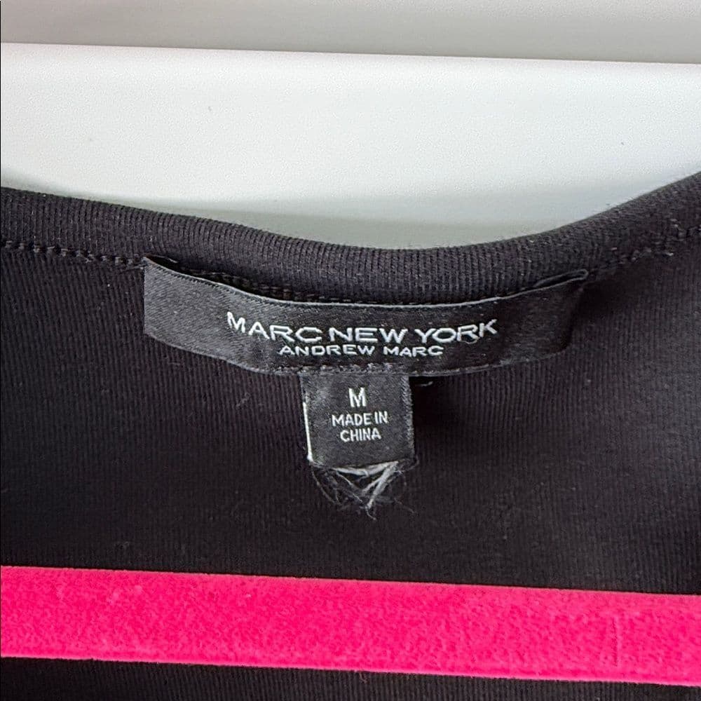 Marc New York Black Ruffled Women's Top