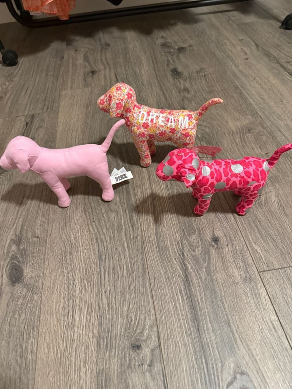 PINK Mini Dog Plush Trio - Floral & Solid Pink - Thumbnail 3