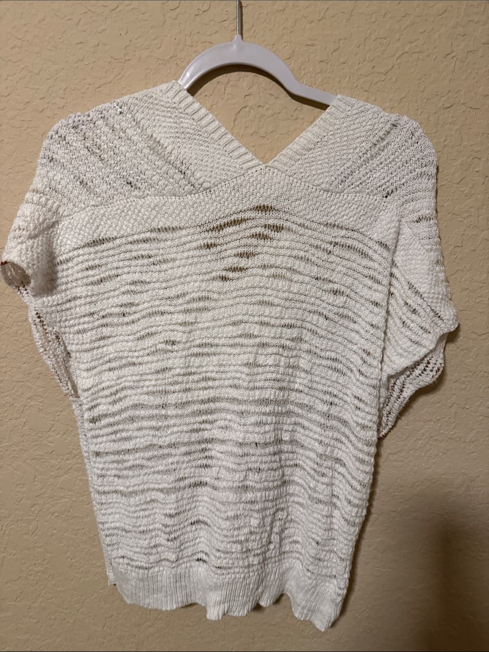 sita murt Cream Knit Women's Top - Thumbnail 4