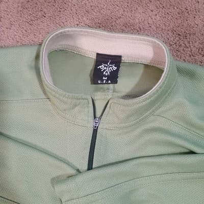 Prana Performance Long Sleeve Pullover Men's Medium Quarter Zip Up Wicks Sweat - Thumbnail 2
