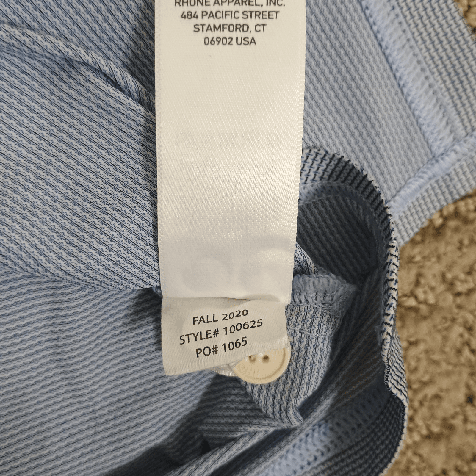 Rhone Golf Polo Mens 2XL Blue Stripe Commuter Athletic Performance Stretch Shirt - Thumbnail 3