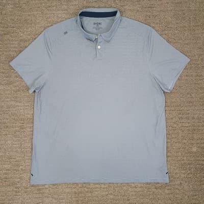 Rhone Golf Polo Mens 2XL Blue Stripe Commuter Athletic Performance Stretch Shirt - Thumbnail 2