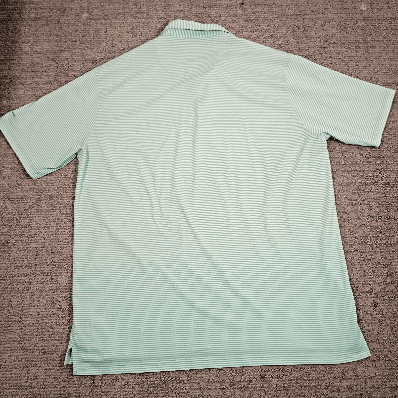 Donald Ross Sportswear Golf Polo Shirt Men's XXL Green Striped Dallas National - Thumbnail 4