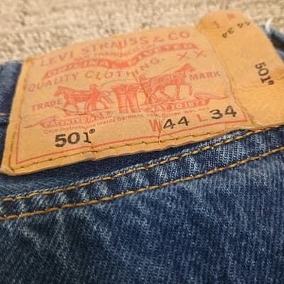 Levi's 501 Jeans Mens 40x30 Classic Fit Jeans Button Fly Big & Tall - Thumbnail 9