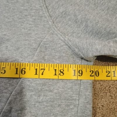 Nike Sportswear Club Large Logo Hoodie Gray Children's Size Medium - Thumbnail 5