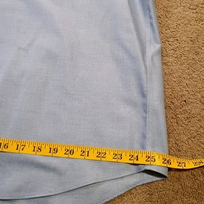 Charles Tyrwhitt Dress Shirt Size 17/35 Sky Polished Premium Sleek French Cuff - Thumbnail 5