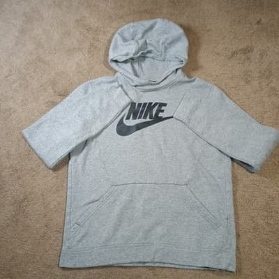 Nike Sportswear Club Large Logo Hoodie Gray Children's Size Medium