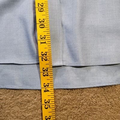 Charles Tyrwhitt Dress Shirt Size 17/35 Sky Polished Premium Sleek French Cuff - Thumbnail 7