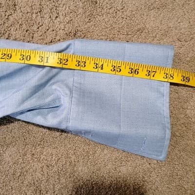 Charles Tyrwhitt Dress Shirt Size 17/35 Sky Polished Premium Sleek French Cuff - Thumbnail 8