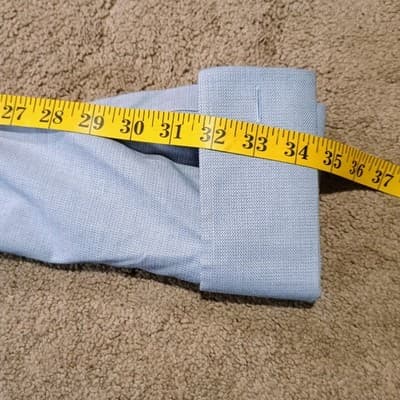 Charles Tyrwhitt Dress Shirt Size 17/35 Sky Polished Premium Sleek French Cuff - Thumbnail 9