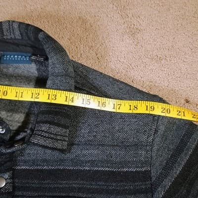 Iceburg Sweater Jacket Mens Large Knitted Button Snaps and Stripes Oversized - Thumbnail 5