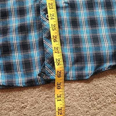 Merrell Button Up Shirt Mens Medium Blue Long Sleeve Check Plaid Casual Shirt - Thumbnail 8