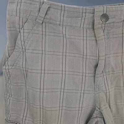 Patagonia Cargo Shorts Men's 30X11 Grey Plaid Organic Cotton - Thumbnail 2