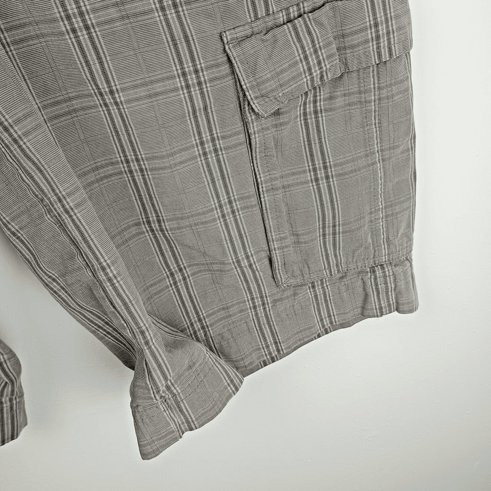 Patagonia Cargo Shorts Men's 30X11 Grey Plaid Organic Cotton - Thumbnail 4