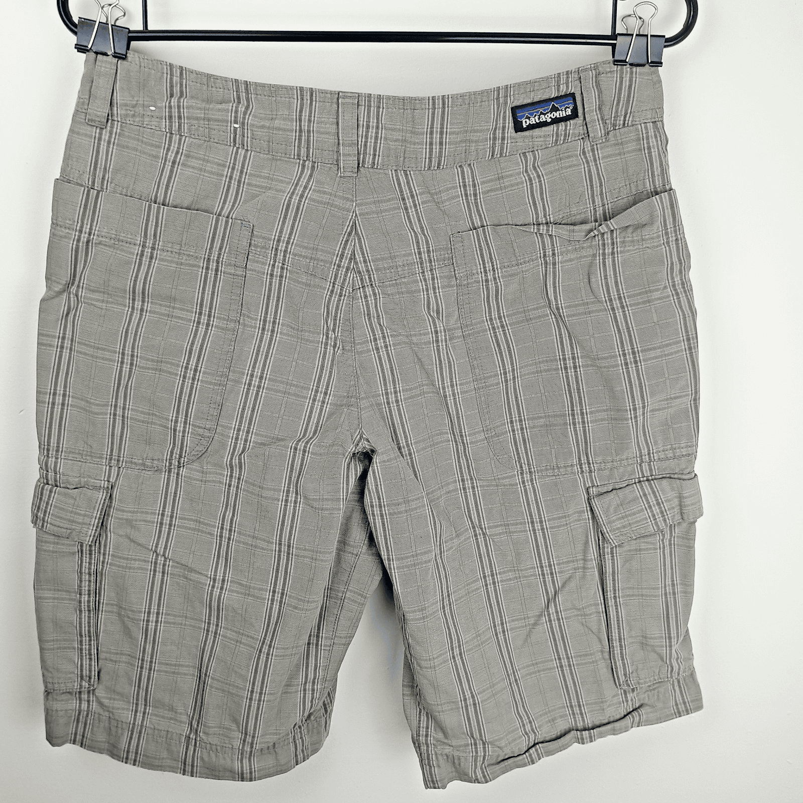 Patagonia Cargo Shorts Men's 30X11 Grey Plaid Organic Cotton - Thumbnail 5