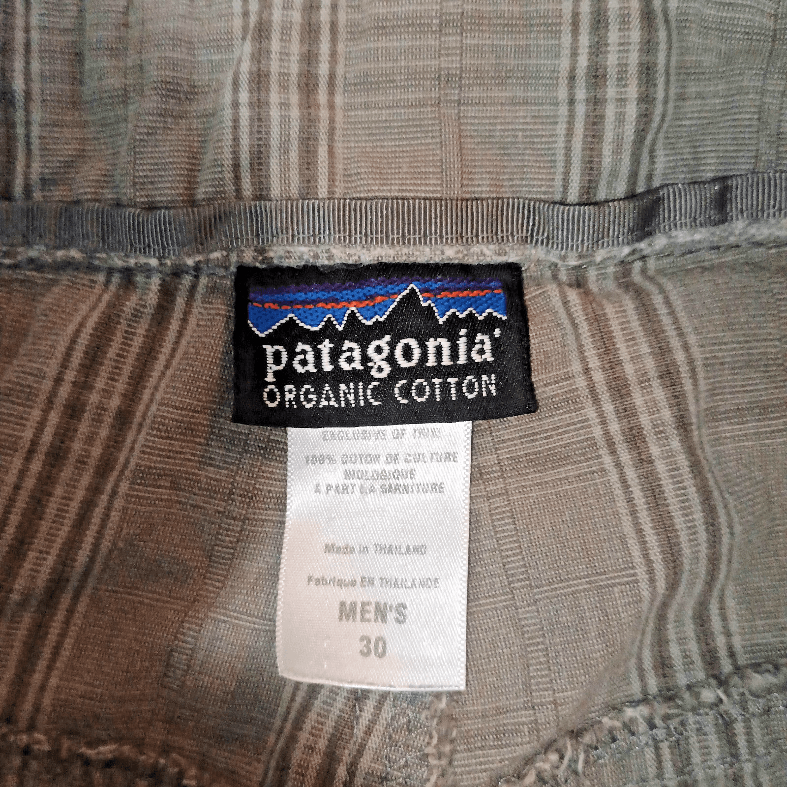 Patagonia Cargo Shorts Men's 30X11 Grey Plaid Organic Cotton - Thumbnail 7