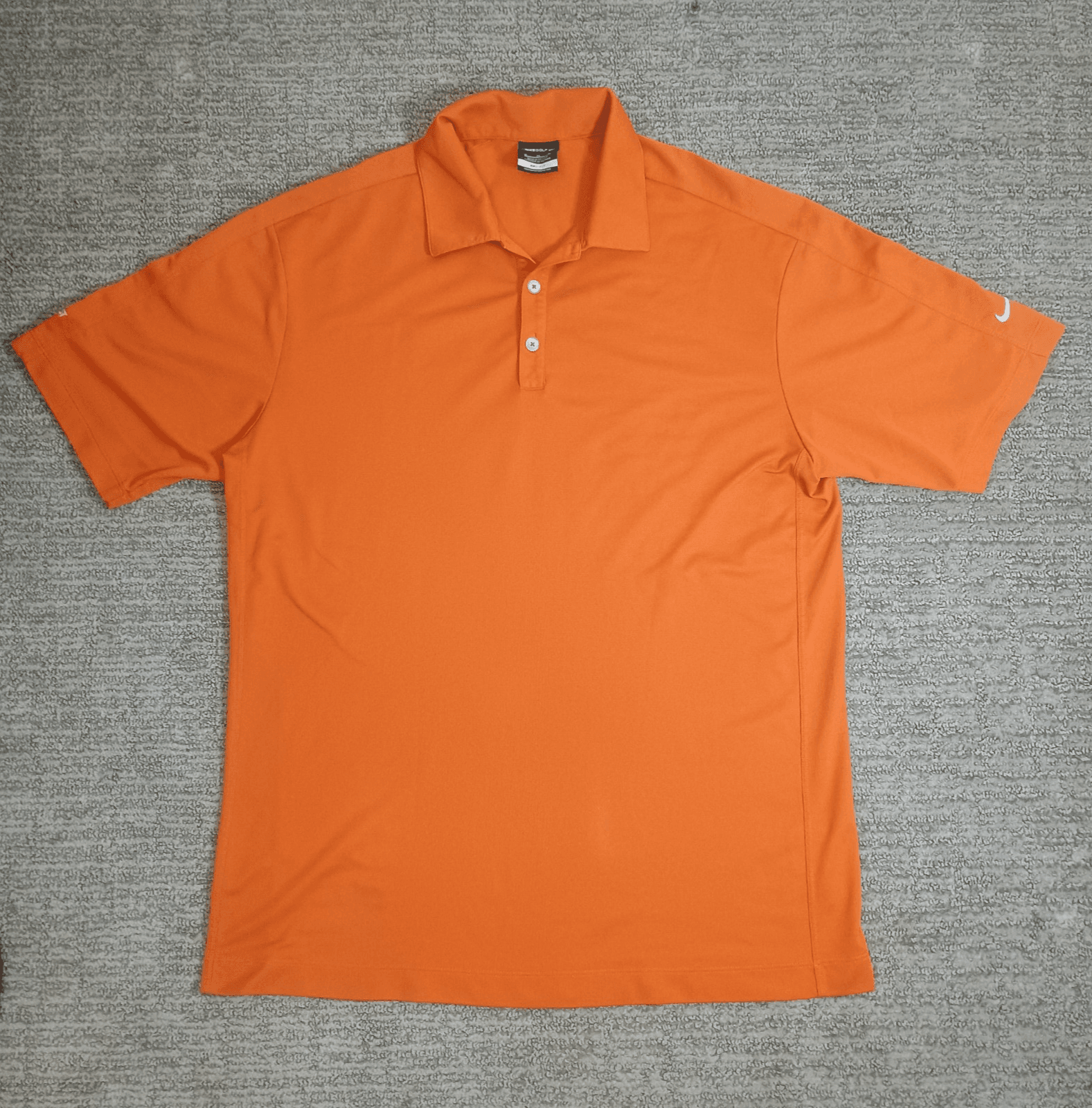 Nike Golf Polo Mens XL Orange Dri-Fit Golf Shirt Performance Lightweight Stretch - Thumbnail 2