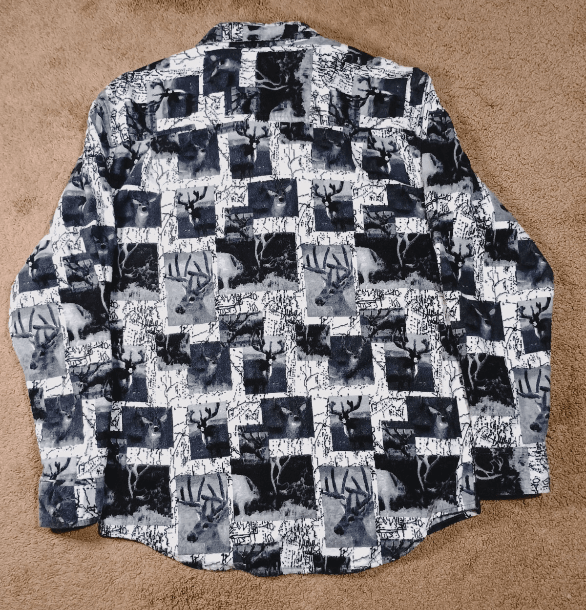 Marino Bay Thick Flannel Shirts Men Size Medium Game Print 100% Cotton VTG - Thumbnail 15