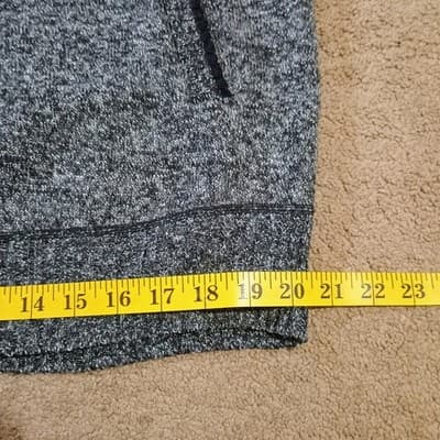 YeoKou Sweater Jacket Mens Large Gray Cashmere Wool Fleece Lined Cardigan Knit - Thumbnail 8