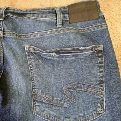 Silver Jeans Co Mens 40X32 Grayson Classic Fit Straight Leg - Thumbnail 10