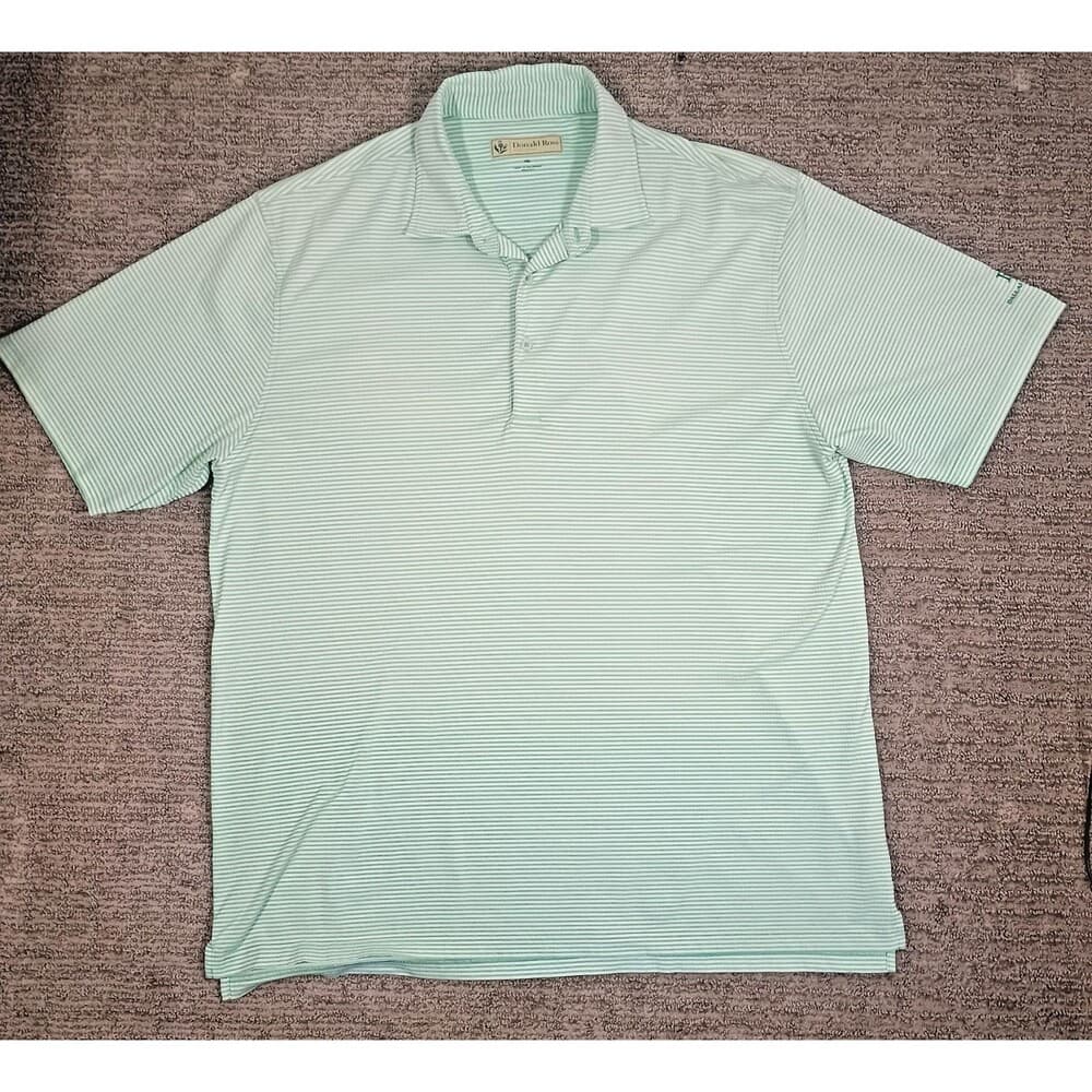 Donald Ross Sportswear Polo Men's XXL Green Striped Dallas National - Thumbnail 7