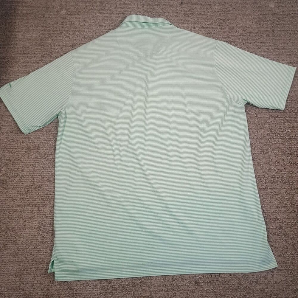 Donald Ross Sportswear Polo Men's XXL Green Striped Dallas National - Thumbnail 3