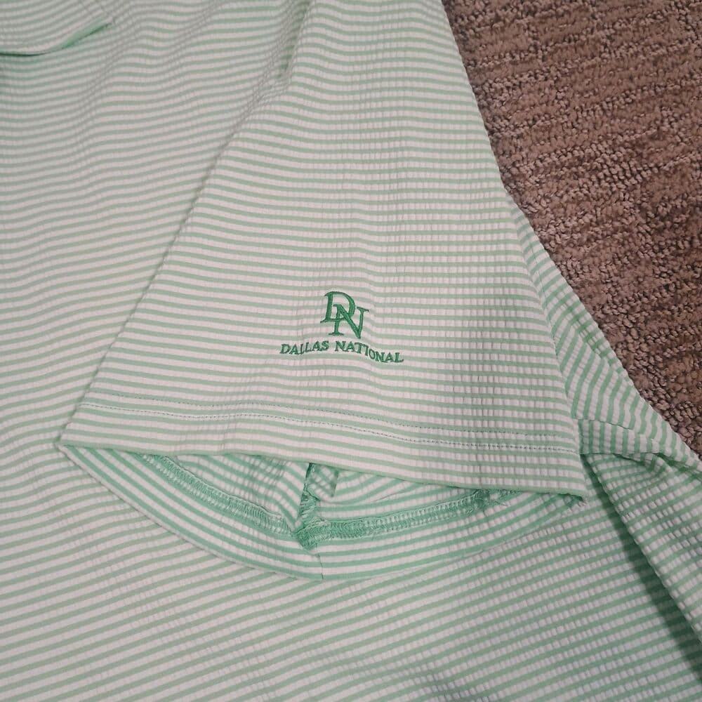 Donald Ross Sportswear Polo Men's XXL Green Striped Dallas National - Thumbnail 2