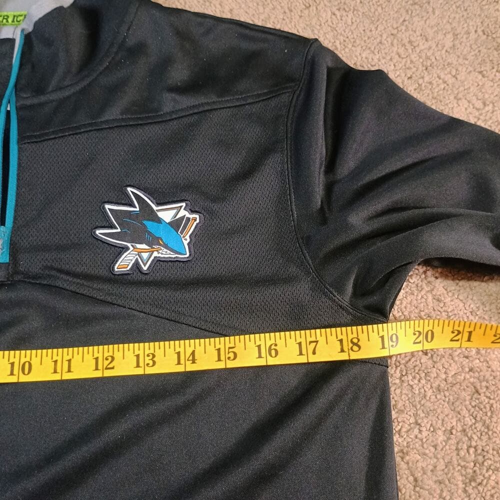 San Jose Sharks Reebok Center Ice Collection Pullover Shirt Black Men's S - Thumbnail 4