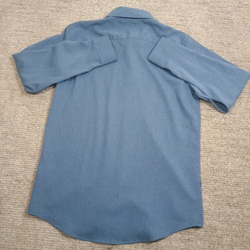 New Tom Baine Stretch Performance Shirt Mens 14 -141/2 Slim Fit Blue - Thumbnail 3