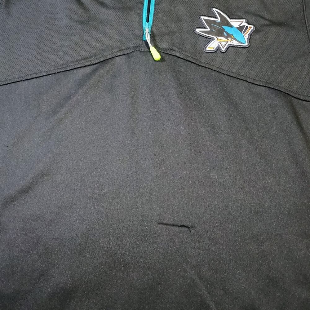 San Jose Sharks Reebok Center Ice Collection Pullover Shirt Black Men's S - Thumbnail 8