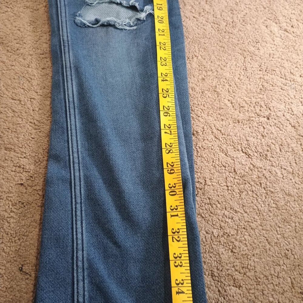 Abercrombie Kids Girls 15/16 Skinny Jeans Medium Dark Wash, Minor Distressed - Thumbnail 7