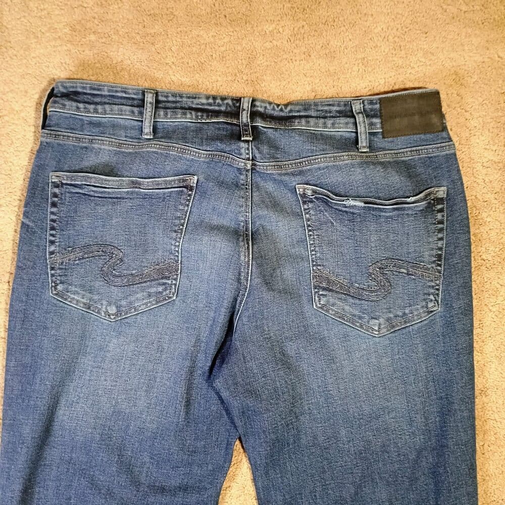 Silver Jeans Co Grayson Classic Fit Straight Leg Knit Flex Jeans 39X32 Tag 40X32 - Thumbnail 7