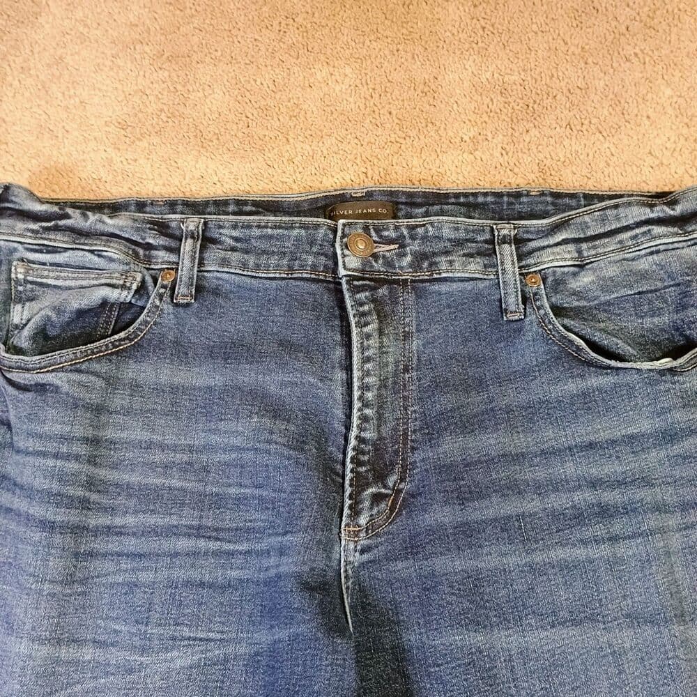 Silver Jeans Co Grayson Classic Fit Straight Leg Knit Flex Jeans 39X32 Tag 40X32