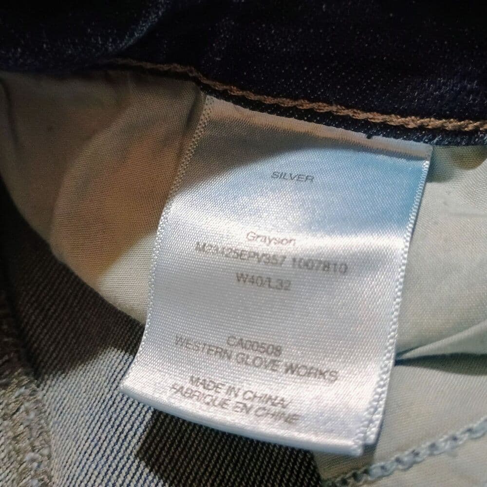 Silver Jeans Co Grayson Classic Fit Straight Leg Knit Flex Jeans 39X32 Tag 40X32 - Thumbnail 10