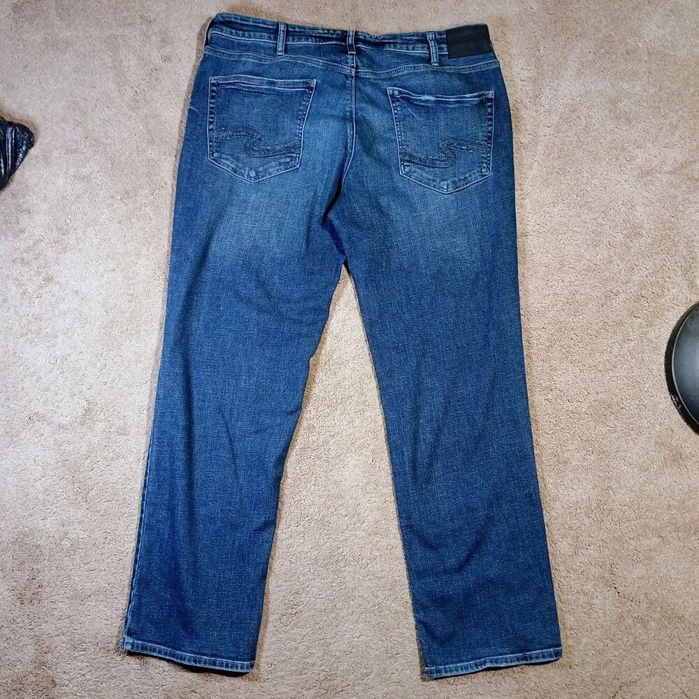 Silver Jeans Co Grayson Classic Fit Straight Leg Knit Flex Jeans 39X32 Tag 40X32 - Thumbnail 6