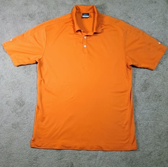 Nike Golf Polo Mens XL Carrot Orange with UV Tech Dri Fit - Thumbnail 9