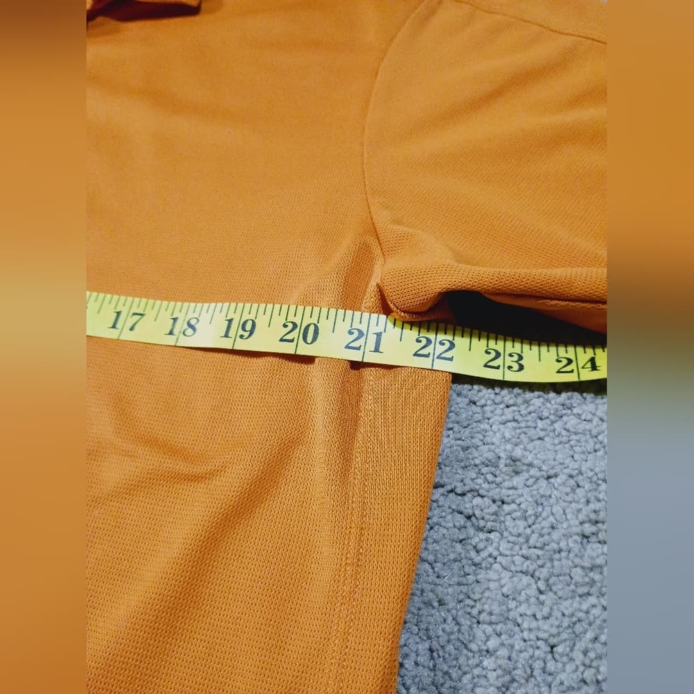 Nike Golf Polo Mens XL Carrot Orange with UV Tech Dri Fit - Thumbnail 7
