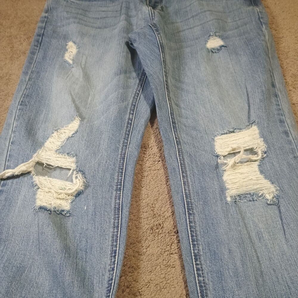 New Empyre Skeletor Jeans Mens 36 Blue Super Stretch Destress Ripped Denim - Thumbnail 9