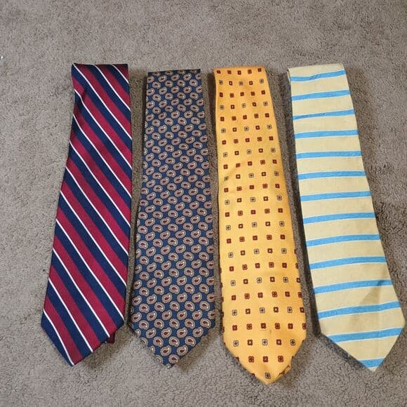 Brooks Brothers Makers Silk Neckties 4 Bundle Striped, Paisley Pattern, Flower - Thumbnail 17