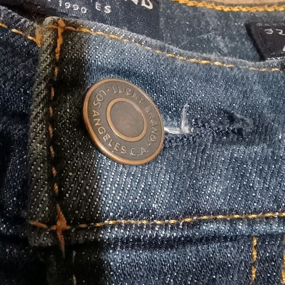 Lucky Brand 223 Straight Leg Jeans Mens 34X30 Tag 32x32 Dark Wash Denim - Thumbnail 2