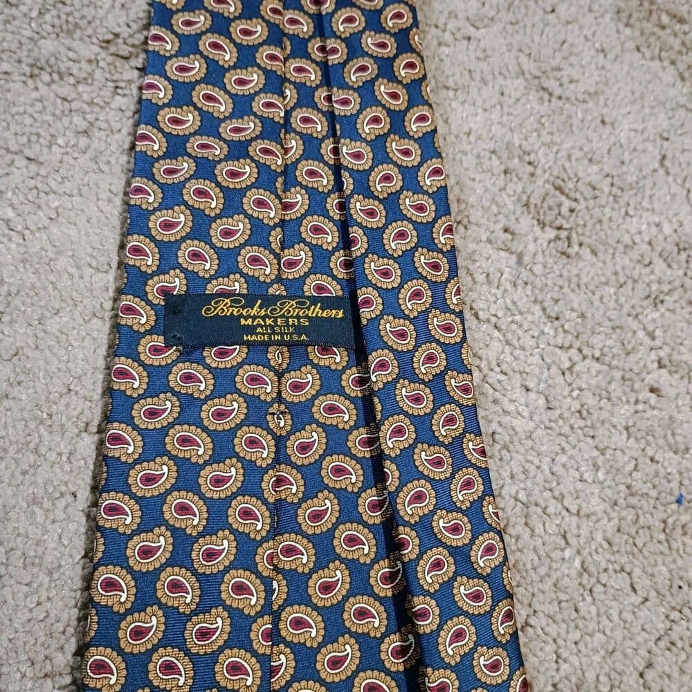 Brooks Brothers Makers Silk Neckties 4 Bundle Striped, Paisley Pattern, Flower - Thumbnail 3