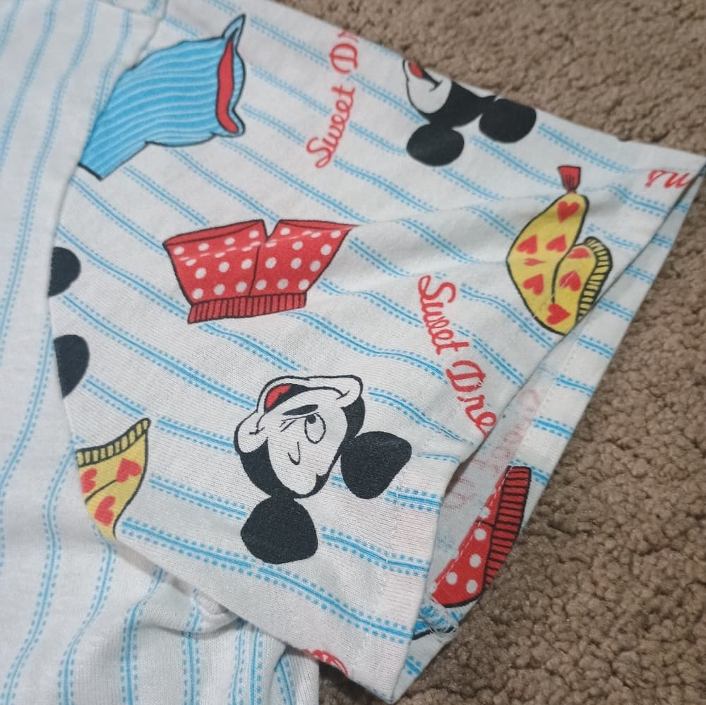 Vintage Disney Mickey Mouse striped nightgown sweet dreams unlimited - Thumbnail 3