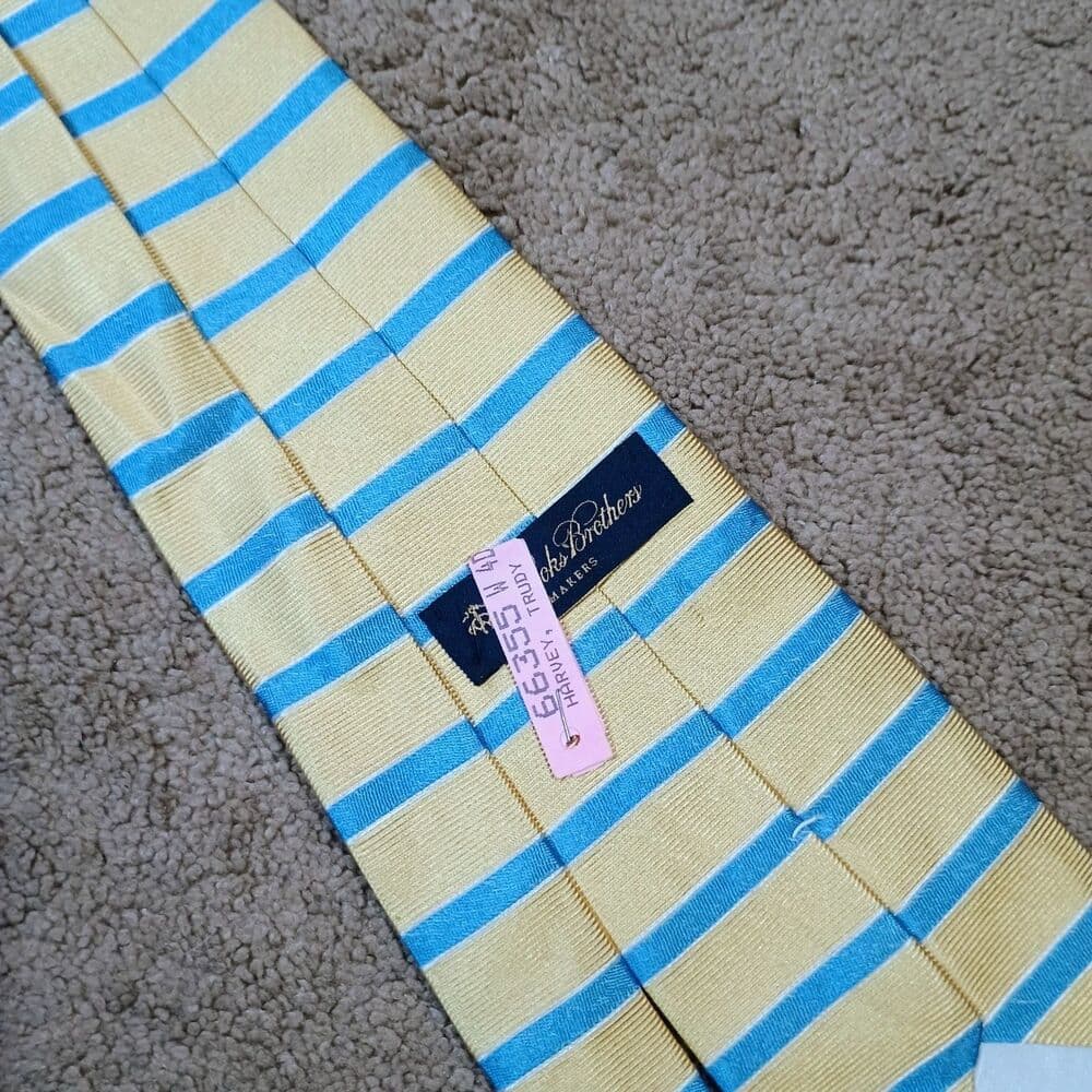 Brooks Brothers Makers Silk Neckties 4 Bundle Striped, Paisley Pattern, Flower - Thumbnail 14
