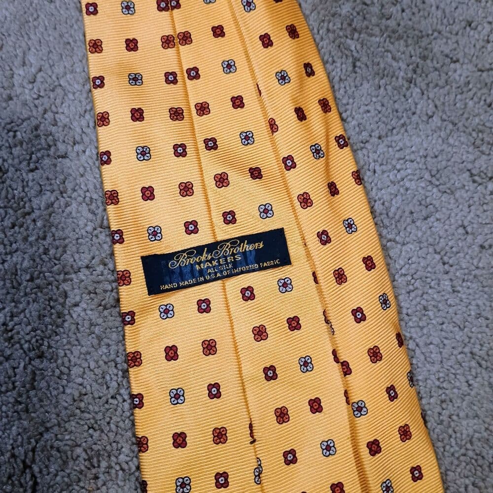 Brooks Brothers Makers Silk Neckties 4 Bundle Striped, Paisley Pattern, Flower - Thumbnail 11
