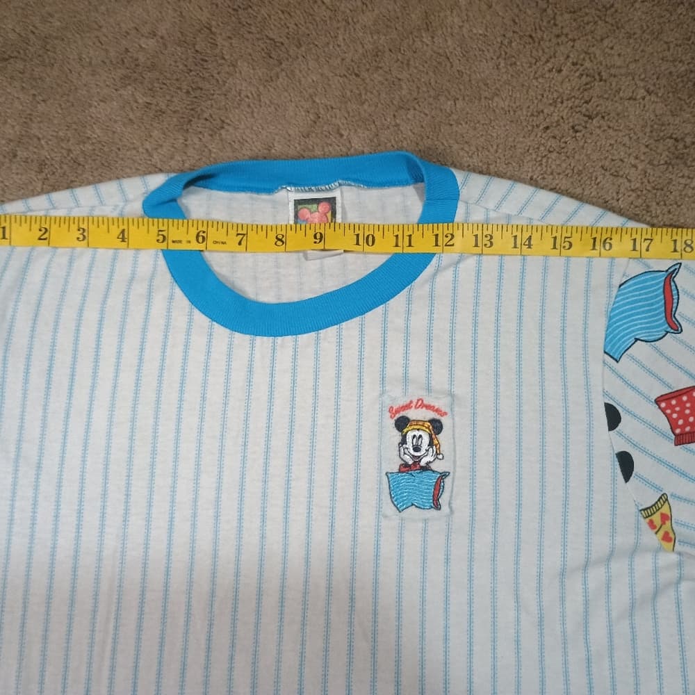 Vintage Disney Mickey Mouse striped nightgown sweet dreams unlimited - Thumbnail 4