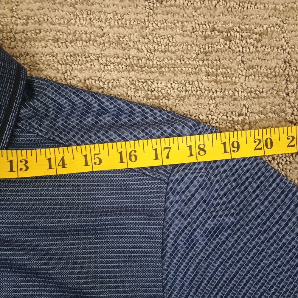 Tommy Bahama Festival Stripe Polo Shirt Mens Blue Large Short Sleeve Beach Golf - Thumbnail 5