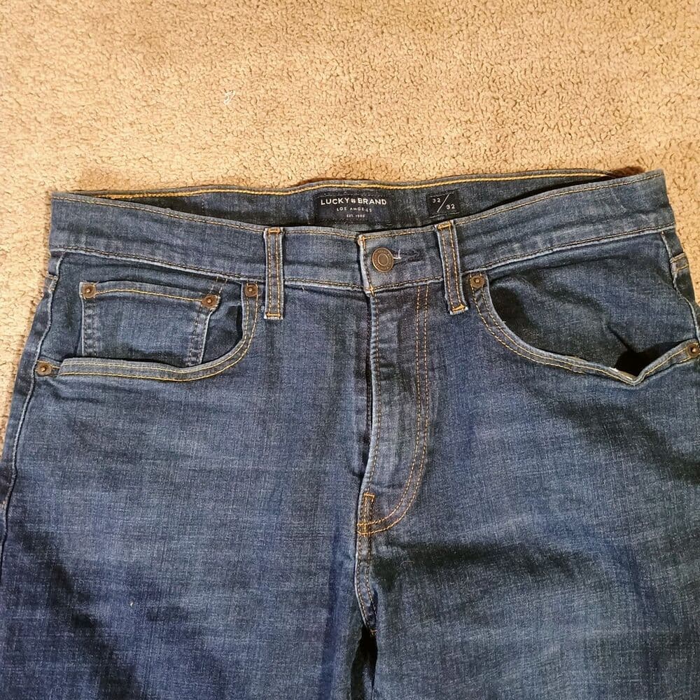 Lucky Brand 223 Straight Leg Jeans Mens 34X30 Tag 32x32 Dark Wash Denim - Thumbnail 10